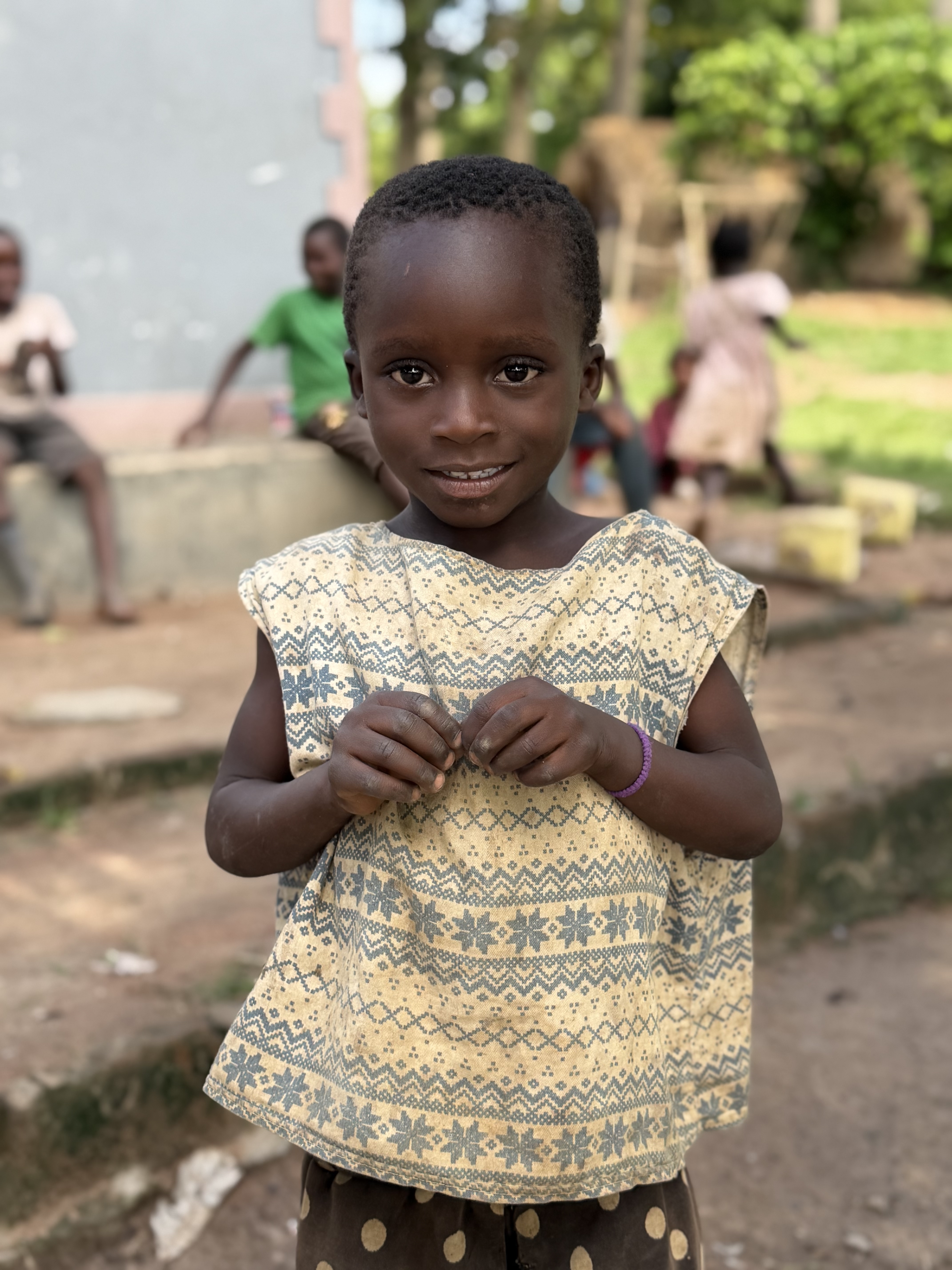 Child portrait with a soft background